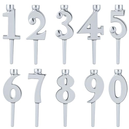 Otoolling Number Candle Holder Set Silver Candle Holder Gifts Handmade