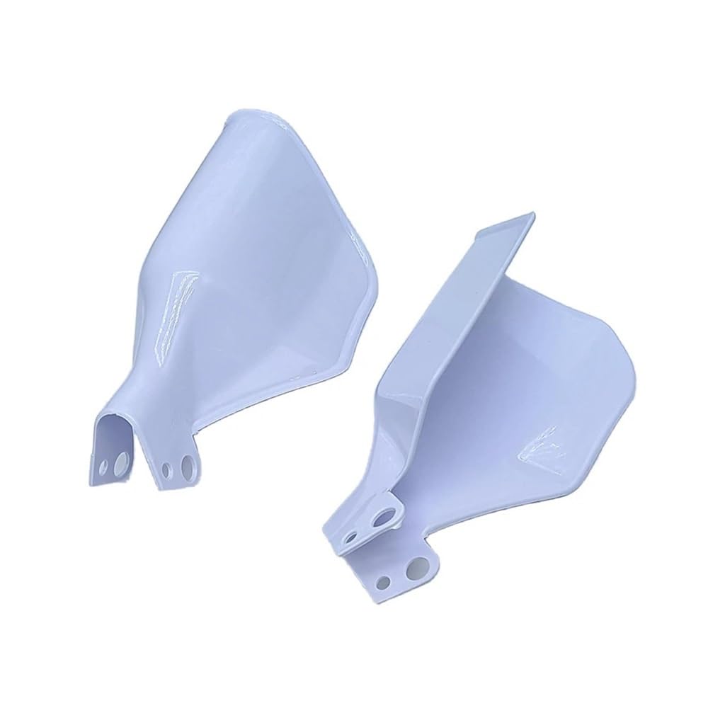 1 par de guardamanos Motocicleta, Protector Mano, Protectores Viento, Cubierta Manillar para Motor Scooter Universal(White)