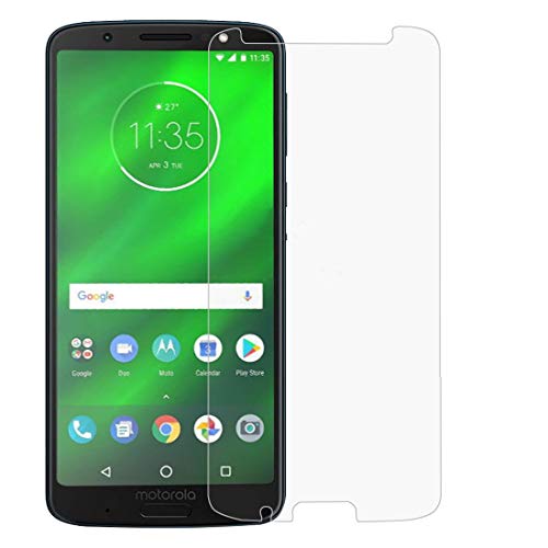 wortek Protector de pantalla compatible para Motorola Moto G6 tanque Plus Cristal protector de pantalla Ultra transparente 9H