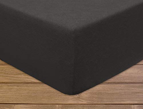 MODHAUS Spannbettlaken Betttuch Frottee Bettlaken ANTHRAZIT (70x160) Cover
