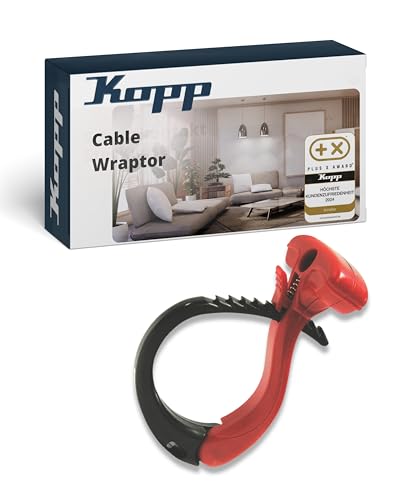 Kopp CABLE WRAPTOR XL - Innendurchmesser 57–92 mm & Tragkraft bis 90 kg - Mit lösbarem Verschluss...