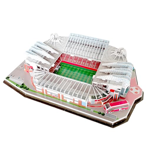 Habarri Old Trafford Stadion Puzzle 3D - Komplettset 3D Puzzle-Stadion - 3D Fußballstadion für Kinder und Erwachsene - Modell eines Fußballstadions - Modellbau - 138 Elemente