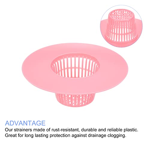 Colador para lavabo de baño plástico rosa 6 piezas miniatura 4
