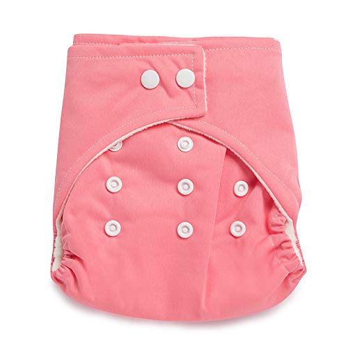 Image of KICKS & CRAWL Pink Reusable and Washable 100% Polyester Cloth Baby Diaper