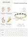 RANDES Eternity Band Rings for Women 14K Gold Plated Sterling Silver Emerald Green Ring Stack 2mm Wedding Bands Cz Engagement Rings Size 9