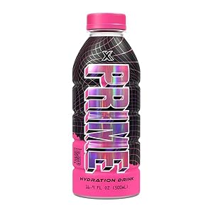 Limited Edition X Strawberry Lemonade Prime Hydration Pink Holographic Bottle (1 Bottle – 16.9 Fl Oz – USA Exclusive)