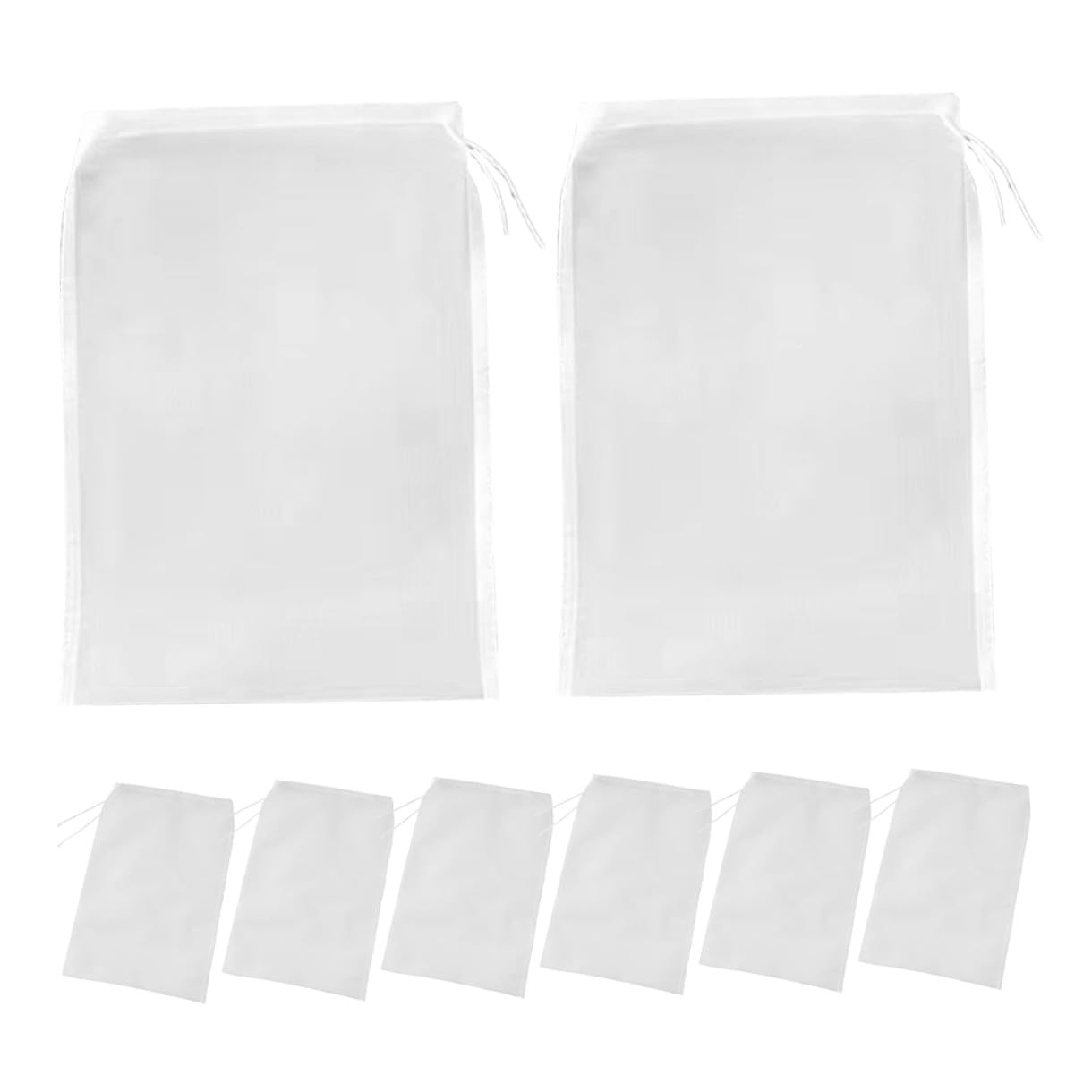 Pack de 8 bolsas de filtro de malla fina reutilizables con cierre para cocina vegetal