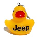 jeep portachiavi con paperella in, giallo dorato., 2 x 2.25 x 2