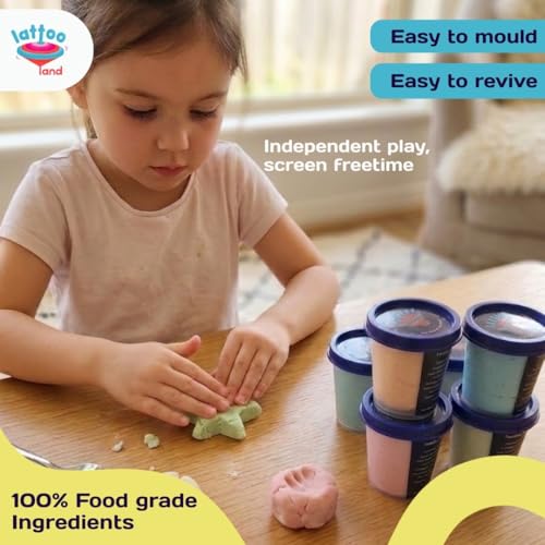 Image of Lattooland Sensory Pastel Clay Dough for Kid | Non-Sticky, Non Toxic Playdough |100% Natural,Taste-Safe & Lab-Certified | Skin-Friendly & Child Safe Organic Clay | Preschool Learning Toy | Age 2+