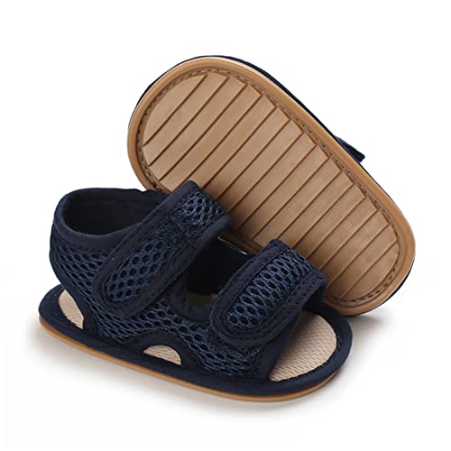 Image of RVROVIC Baby Boys Girls Sandals Premium Infant Summer Outdoor Shoes PU Lightweight Soft Anti-Slip Sole Toddler Prewalker