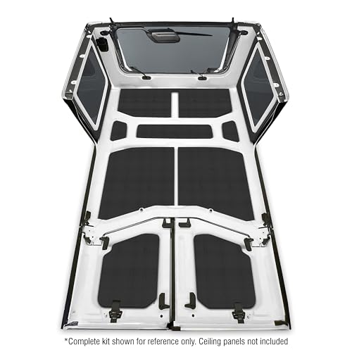 Design Engineering 050173 Boom Mat Black Sound Deadening Side Window Trim Kit Compatible with 4-Door Jeep Wrangler JL (2018-up) - Thumbnail 2