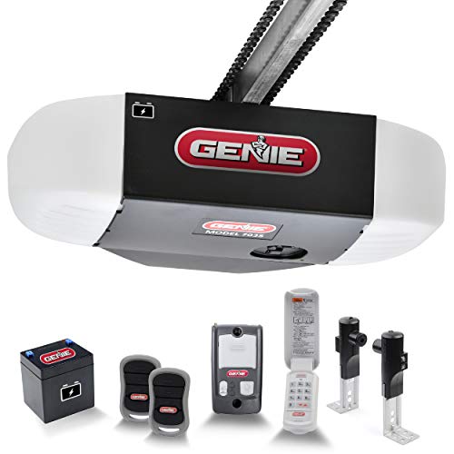 Genie Chain Drive 750 3/4 HPc Garage Door Opener w/Battery Backup - Heavy Duty Chain Drive - Operate your garage door when the primary power is out - Wireless Keypad Included, Model 7035-TKV,BLACK #1