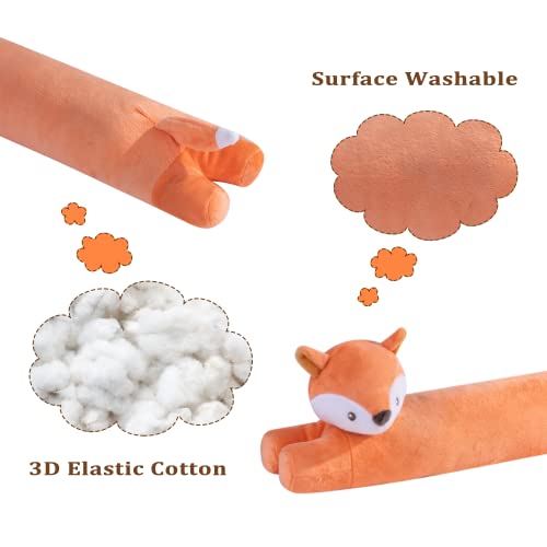 My OLi 36" Under Door Draft Stopper Stuffed Fox Heavy Duty Door Draft Blocker Noise Dust Wind Stop Soundproof Energy Saver for Indoor Home Children's Room - Image 4