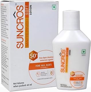Sanaxia Suncros Soft lotion SPF 50+, Matte Finish- Bottle of 60ml Lotion pack of 1