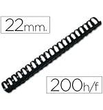 Color : negro Q-Connect KF32116 - Pack de 50 canutillos, 22 mm, color negro