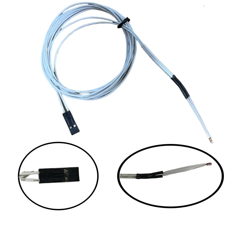 5Pcs 3D Printer Temperature Sensor with Dupont Connector NTC Thermistors 100K 3950 Single Ended Glass Sealing Temperature Measurement