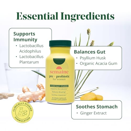 Image of Semaine Peri /Menopause & Gut Health Bundle - Ease Bloating, Indigestion, Hot Flashes & Thinning Hair. Support Mood, Sleep, Hormones & Immunity | 1 Month Supply