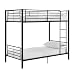Walker Edison Twin-Over-Twin Metal Bunk Bed, Black