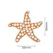 Navika Orange Starfish Golf Ball Marker with Austrian Crystals (Clip NOT Included) | Beach/Ocean Themed Golfing Accessory | Gift for Women Golfers