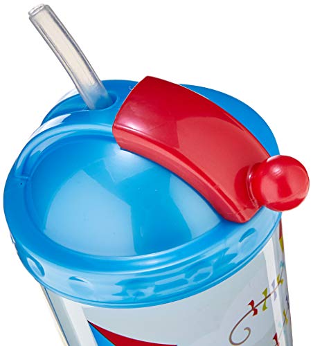 Copo com Canudo Retrátil - Lillo, Azul, 450 ml