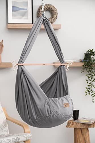 CARPETIA HAMAC Aide à l’Endormissement pour Meilleur Sommeil Berceau Suspendu Anthracite