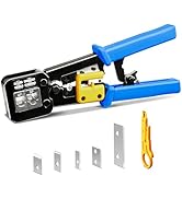 Hiija RJ45 Crimp Tool, RJ45 Crimper Cat5 Cat6 Crimping Tool Ethernet Crimper