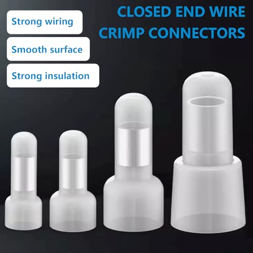 Smseace CA-SM-10 580Pcs Closed End Crimp Terminal 22-16,16-14,12-10Awg Wire End Caps Nylon Closed End Wire Connectors thumb #5