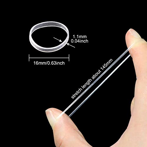 Sularpek Hair Bands, 1000Pcs Clear Elastic Hair Bands, Mini Hair Rubber Bands, Clear Small Hair Bands, Soft Hair Elastics Ties Bands for Kids Hair, Braids Hair, Wedding Hairstyle