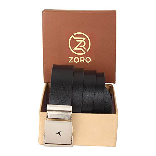 Image of ZORO Genuine Leather Belt for Men | Formal /Casual | Black