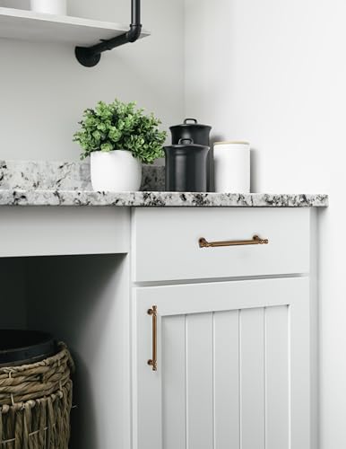 FURNIWARE Pack of 10 Vintage Drawer Handles, Antique Brass Cabinet Pulls Kitchen Door Handles Hardware Pulls Kitchen Cabinet Door Handles-192mm(7.6 Inch) Hole Center - Image 5