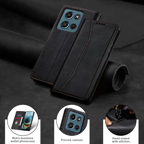 Image of Jasonyu Flip Wallet Case for Moto G Play /G 5G (2026),Black