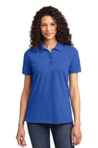Port & Company Women's 50/50 Pique Polo, Royal, Small