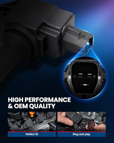 Image of KAX 4 Ignition Coils & 4 Spark Plugs Set for Outback, Forester, Legacy