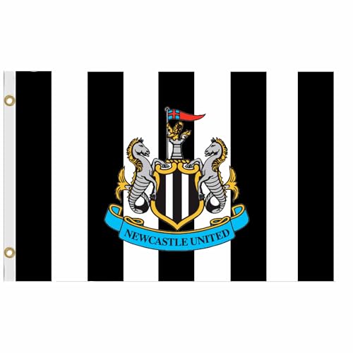 Image of GIFTS 4 ALL Official Giant Newcastle Football Crest Banner, 5ft x 3ft - Match Day Fan Souvenir
