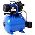 1.6HP Blue Steel Shallow Well Pump with Pressure Tank - Automatic Water Booster for Garden, Lawn & Farm Irrigation Needs