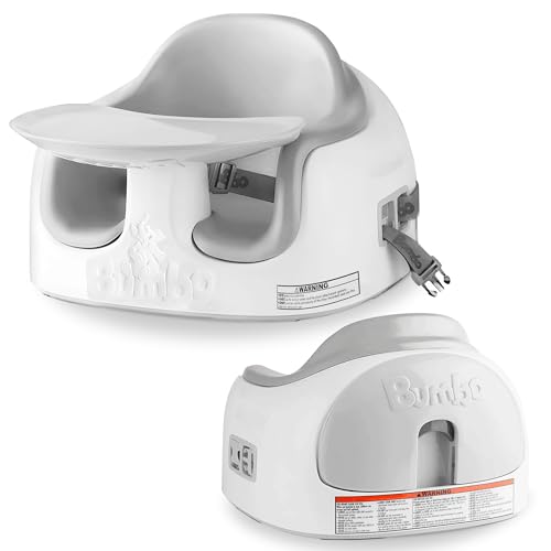Image of Bumbo 3-in-1 Baby Multi Seat Booster w/ Feeding Tray, 6-36 Months Old, Cool Grey