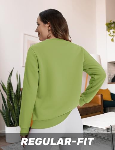 Image of TACVASEN Women's Crewneck Sweatshirt Fleece Lined Sherpa Pullover Winter Shirt Warm Sweaters Long Sleeve Tops