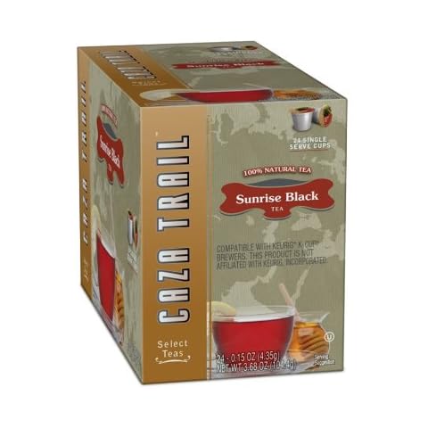 Caza Trail Single Serve Cup for Keurig K-Cup Brewers, Tea, Black, 24 Count (Pack of 4) Cover
