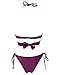 MOOSKINI Women Sexy Bikini Swimsuit Halter Wrap Side Tie Padding Bathing Suit