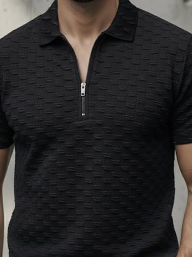 Image of Preneum Men's Poly Cotton Rich Solid Polo Tshirt | Collar Tshirts | Half Sleeves | Plain-Regular Fit (Available in Plus Sizes)