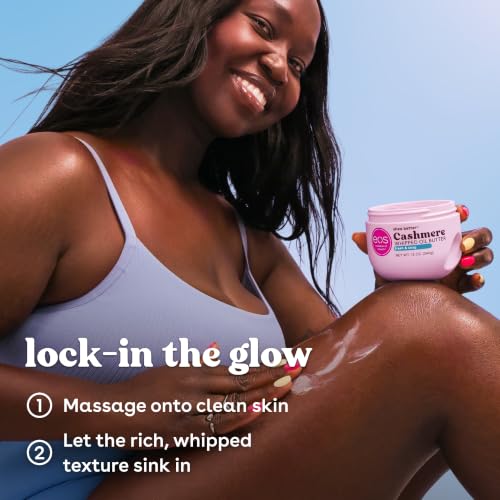 Image of eos Cashmere Whipped Oil Body Butter, Fresh & Cozy, 72 Hour Weightless Moisture For Dry Skin, Rich Formula and Deep Hydration, Body Care, 12 oz