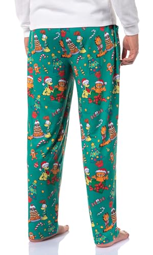 Garfield Comic Men's Christmas Sleep Tossed Print Pajama Pants for Adults4