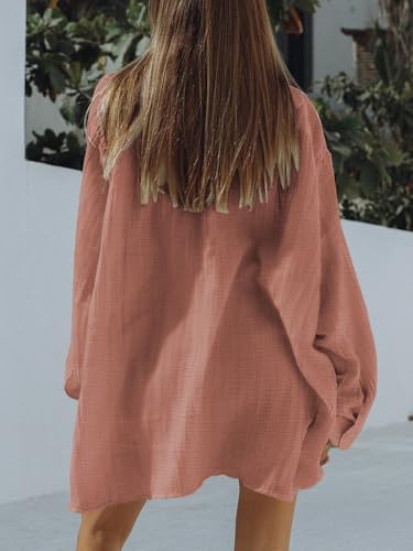 Image of Fixmatti Women 2 Piece Outfits Long Sleeve Button Down Blouse and Shorts Sweatsuit Sets