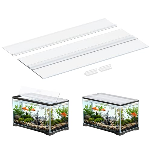 Pawfly 10 Gallon Fish Tank Lid 19.3 x 9.65 x 0.14 Clear Polycarbonate Canopy for Aquariums Without Center Brace 10 Gallon Aquarium Lid Aquarium Hood Long Tank Lid Plastic Fish Tank Cover
