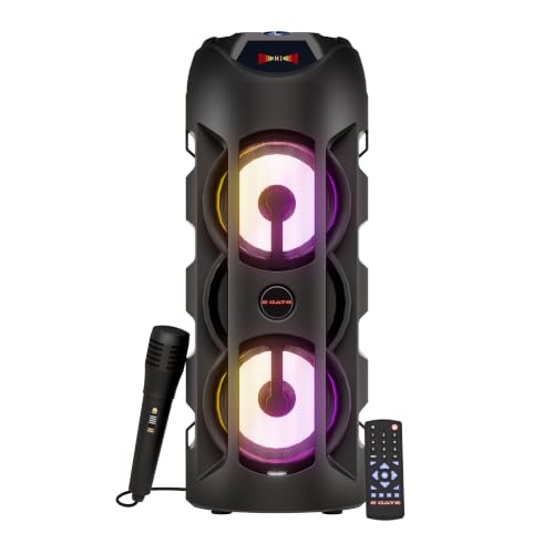 Image of E GATE Thor 306 42W Party Speaker | Dual Driver Deep Bass | Splash Proof | RGB Lights | TWS | BT 5.2 | USB AUX TF FM | Type-C Charging | Portable Bluetooth Speaker for Home Outdoor Party