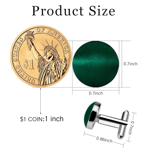 Mancuernillas para hombre de acero y seda 100% miniatura 4