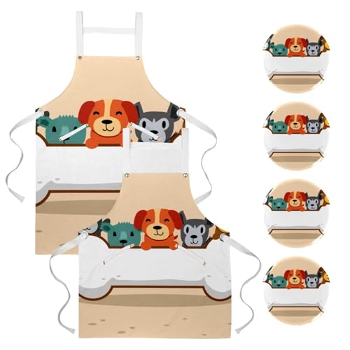 Tablier de cuisine pour restaurant et bar avec broches ajustables