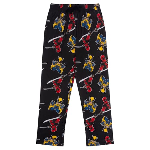 Deadpool y Lobezno 100% Algodón Pantalones de Pijama para
