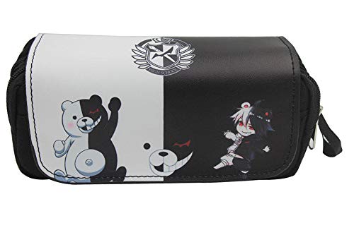 Preisvergleich Produktbild Danganronpa Federmäppchen, drehbar, doppelschichtig, Reißverschluss, bedruckt, Bleistifttasche, Aufbewahrungstasche
