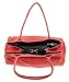 Girly HandBags Womens Expandable Italian Suede Leather Shoulder Bag Coral